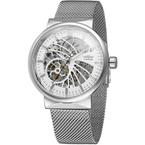 Automatic Skeleton Stainless Steel Waterproof Wrist Watch