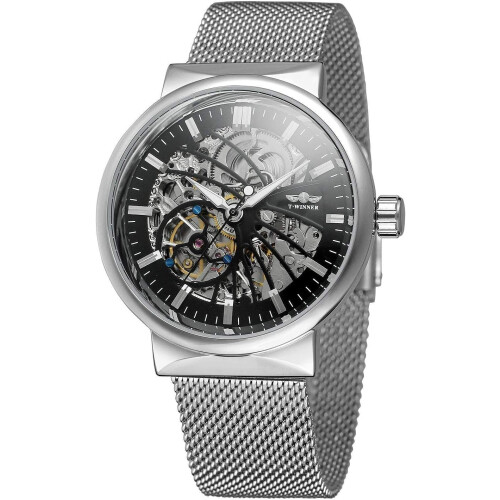 Automatic Skeleton Stainless Steel Waterproof Wrist Watch