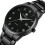 men Black Dial Waterproof Date Wrist Watch 2