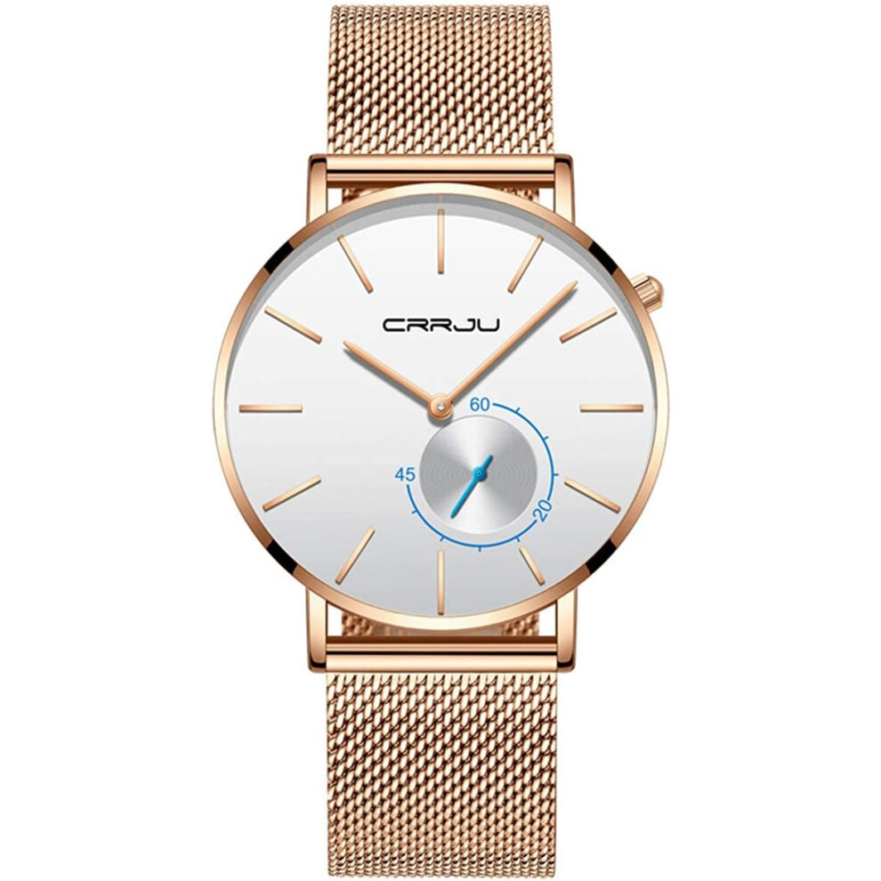 Photos - Wrist Watch Stainless Steel Mesh Strap Sport Thin Dial Watches