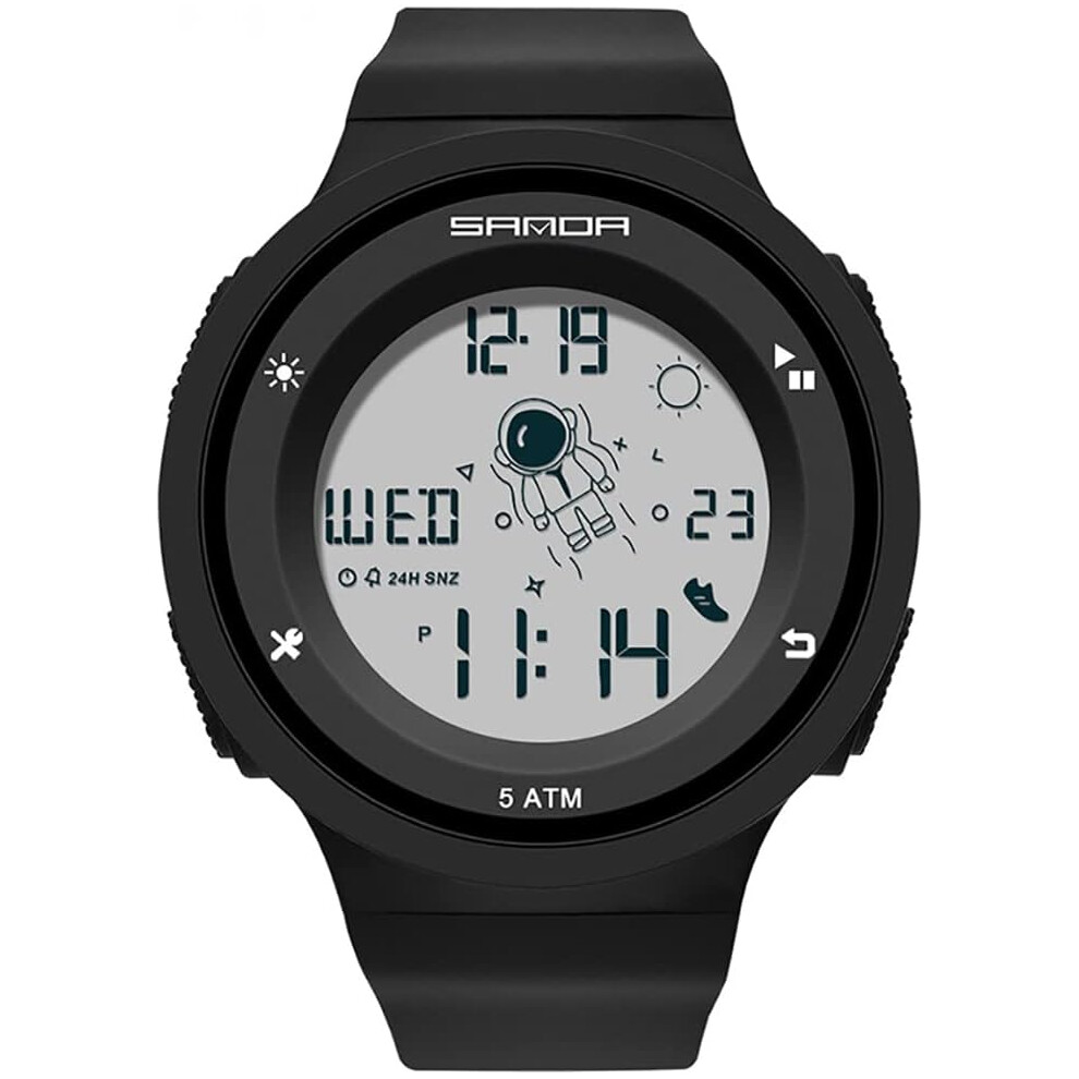 Watches Astronaut Digital Electronic Resin Strap Alarm Waterproof Wristwatch-image-OPC-PG995X2-NEW