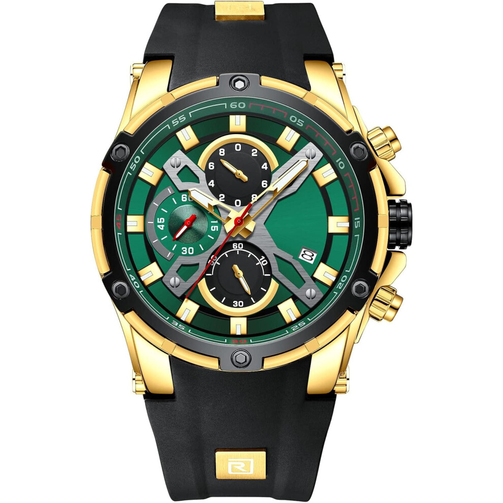 Watches Silicone Strap Waterproof Date Chronograph Wristwatch-image-OPC-PG995YT-NEW