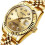 men Diamonds Design Waterproof Date Wrist Watch 2
