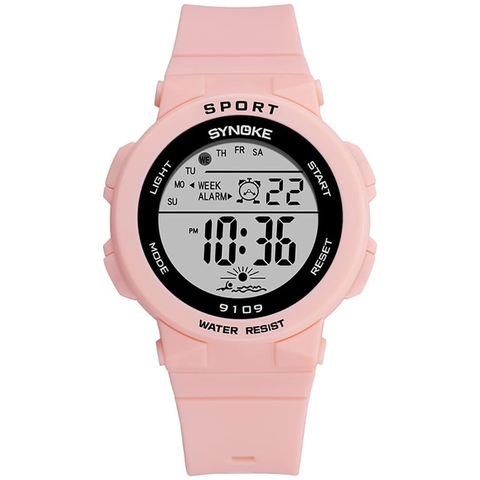 Watches Sport Week Led Digital Watch Rubber Strap Waterproof Alarm Wrist Watch 6953698774408