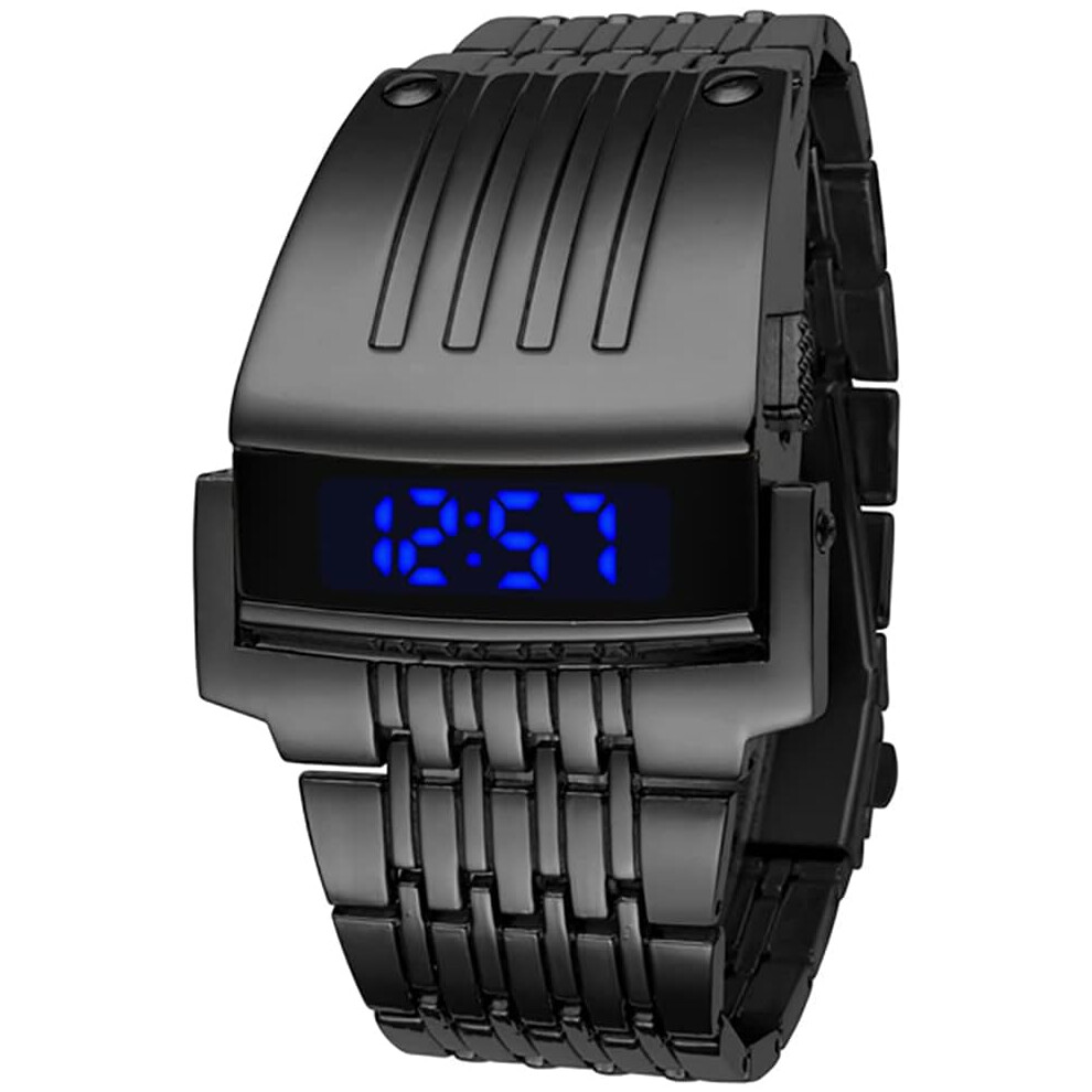 Electronic men Watch Digital Blue LED Iron Waterproof Wristwatch-image-OPC-PG9968J-NEW