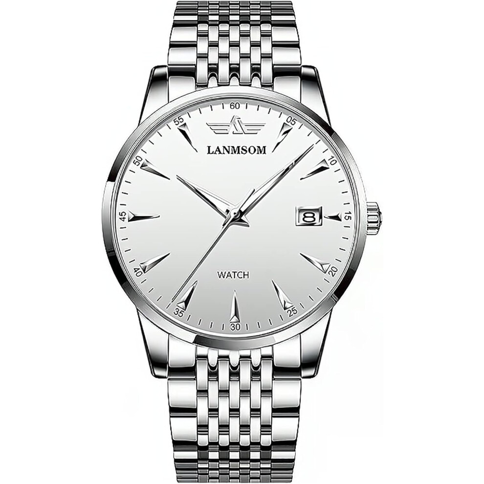 Veanxin Thin Stainless Steel Men Watch Waterproof Wristwatch