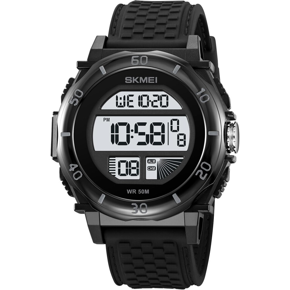 LED Sport Silicone Strap 50M Waterproof Digital Wristwatch-image-OPC-PG996ZR-NEW