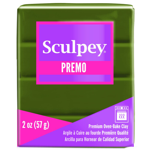 Premo Sculpey Polymer Clay 2 Ounces-Spanish Olive