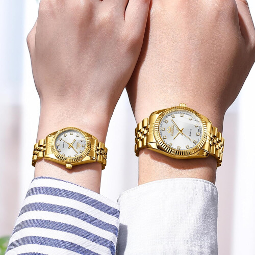 Matching Romantic Stainless Steel Waterproof Watch 1