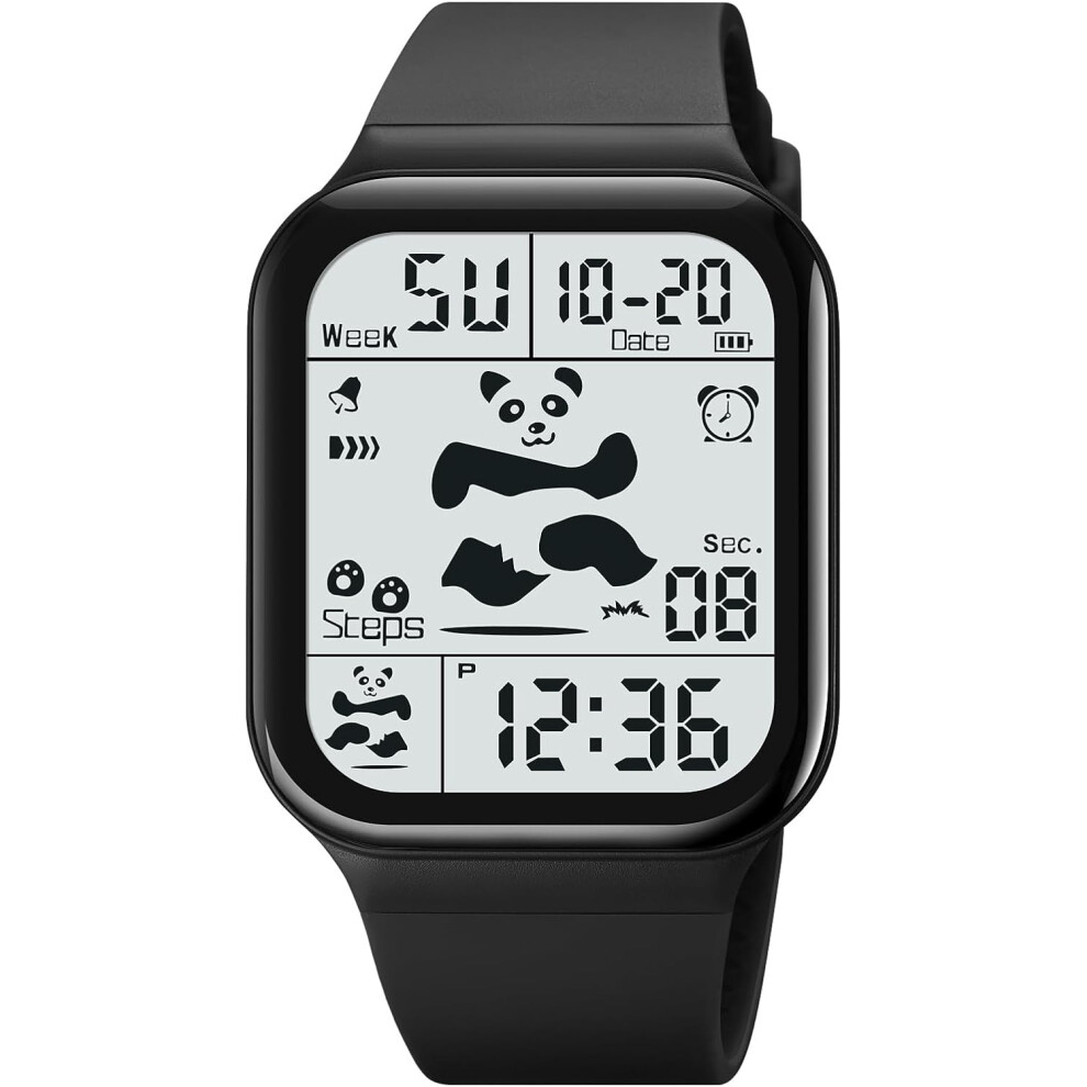 Square Digital Watch Waterproof Led Silicone Strap Wrist Watch 6953698780652