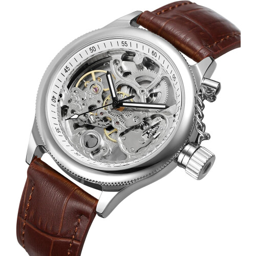 Automatic Transparent Dial Hollow Skeleton Watch 1