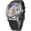 Retro Hollow Design Manual Automatic Winding Waterproof Leather Strap Wristwatch 1
