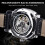 Retro Hollow Design Manual Automatic Winding Waterproof Leather Strap Wristwatch 5