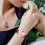 Women Waterproof Leather Strap Small Face Diamond Wrist Watch 3