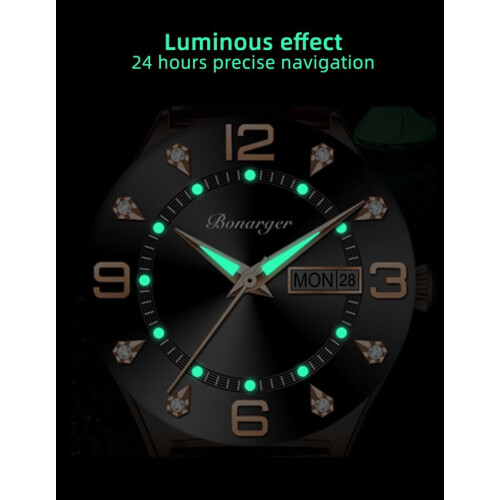 Women Waterproof Leather Strap Small Face Diamond Wrist Watch 1
