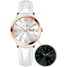 Women Waterproof Leather Strap Small Face Diamond Wrist Watch
