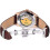 men Brown Leather Tourbillon Automatic Wrist Watch 5