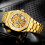 men Stainless Steel Skeleton Waterproof Clock Watches 2