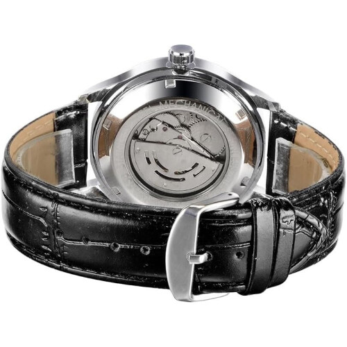men Soft Leather Band Waterproof Wristwatch 2