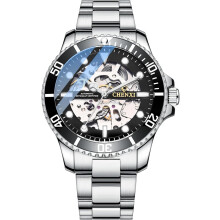 Stainless Steel Automatic Skeleton Mechanical Steel Band Waterproof Automatic Watch