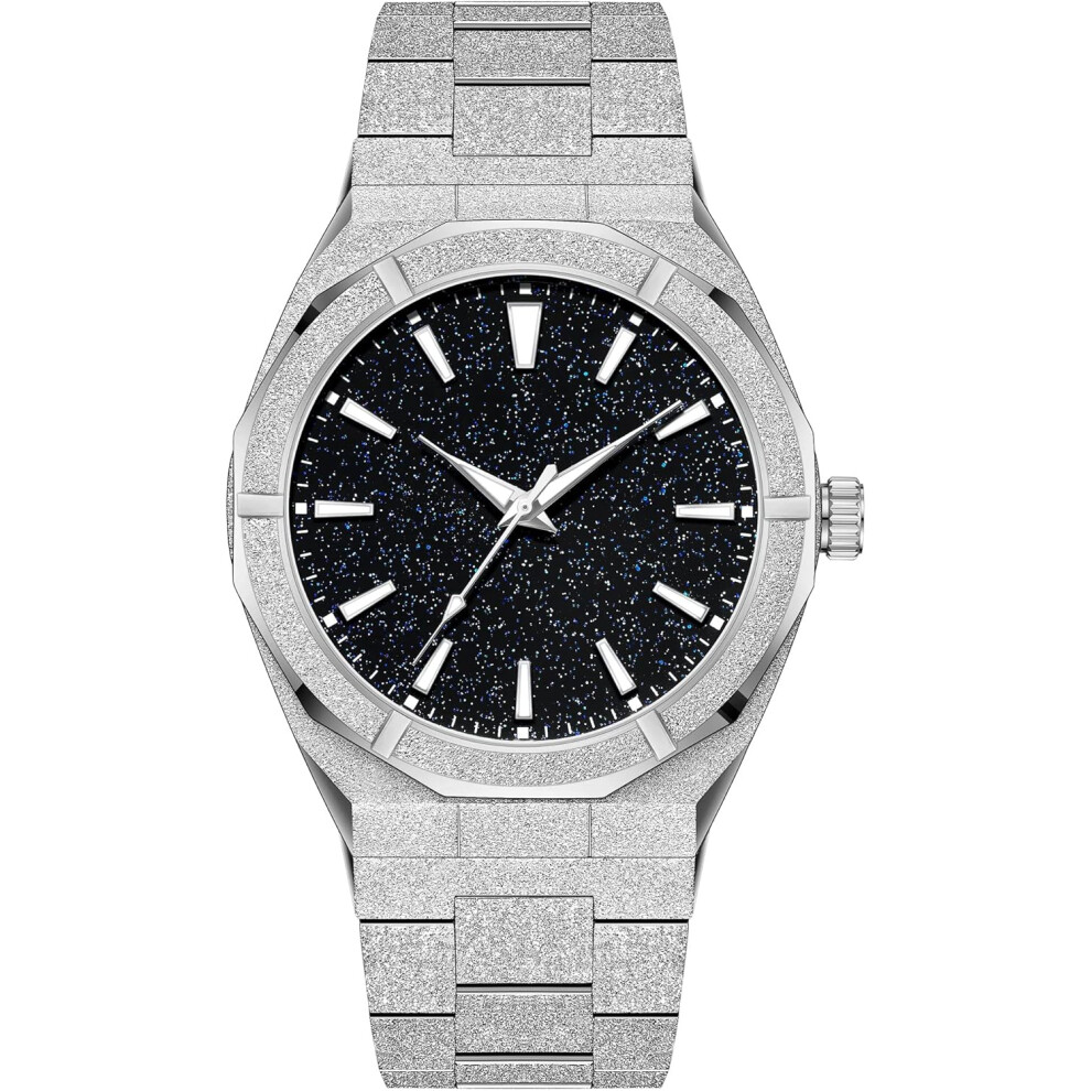 Veanxin Sky Stainless Steel High-Grade Frosted Waterproof Wristwatch