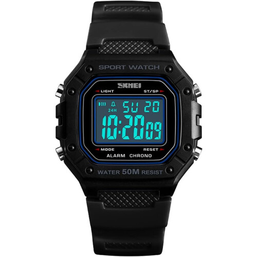 men Digital Watch Square Waterproof Chronograph Watches 1
