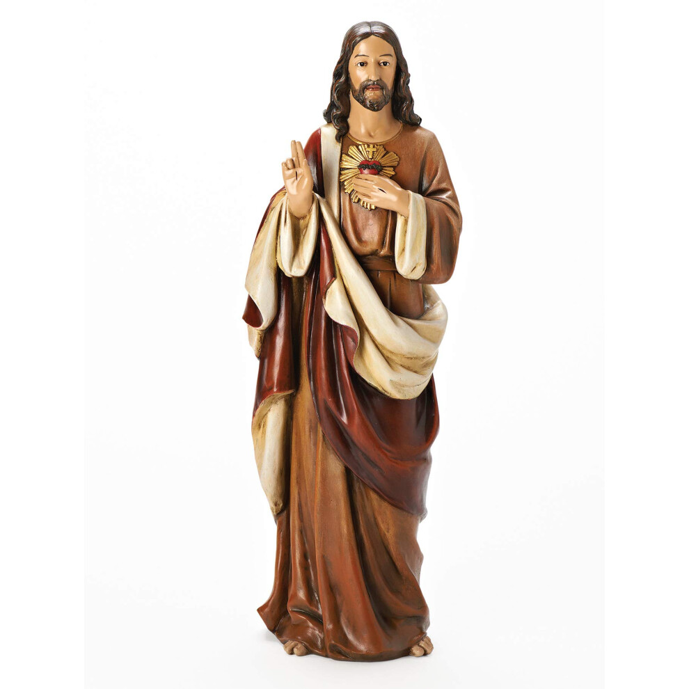 Joseph's Studio by Roman - Sacred Heart of Jesus Figure  for 18"" Scale Renaissance Collection  18"" H  Resin and Stone  Religious Gift  Dec