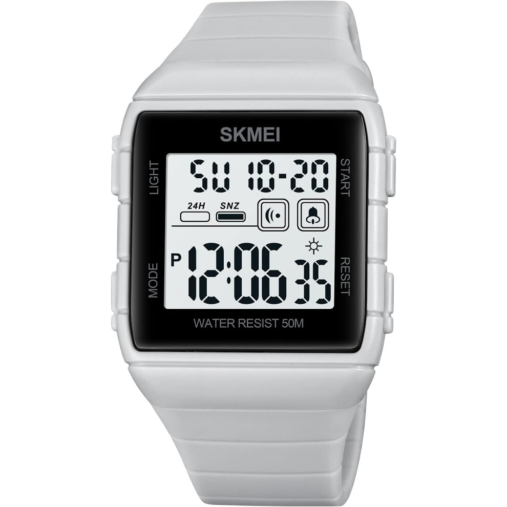 Square Led Digital Watch Electronic Watch Student Silicone Watches 6953698789129