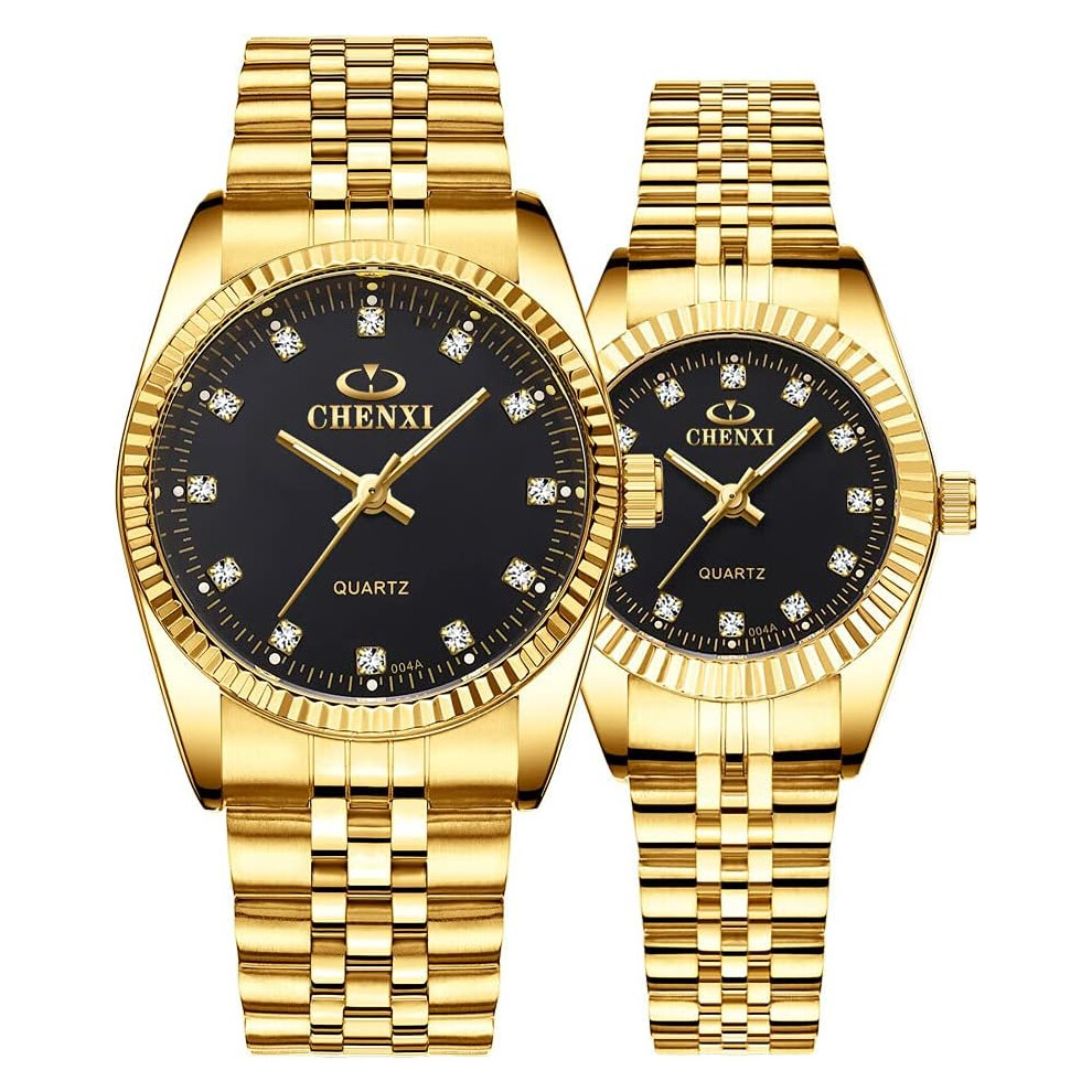Photos - Wrist Watch Set Pair Matching Romantic Stainless Steel Waterproof Wristwatch
