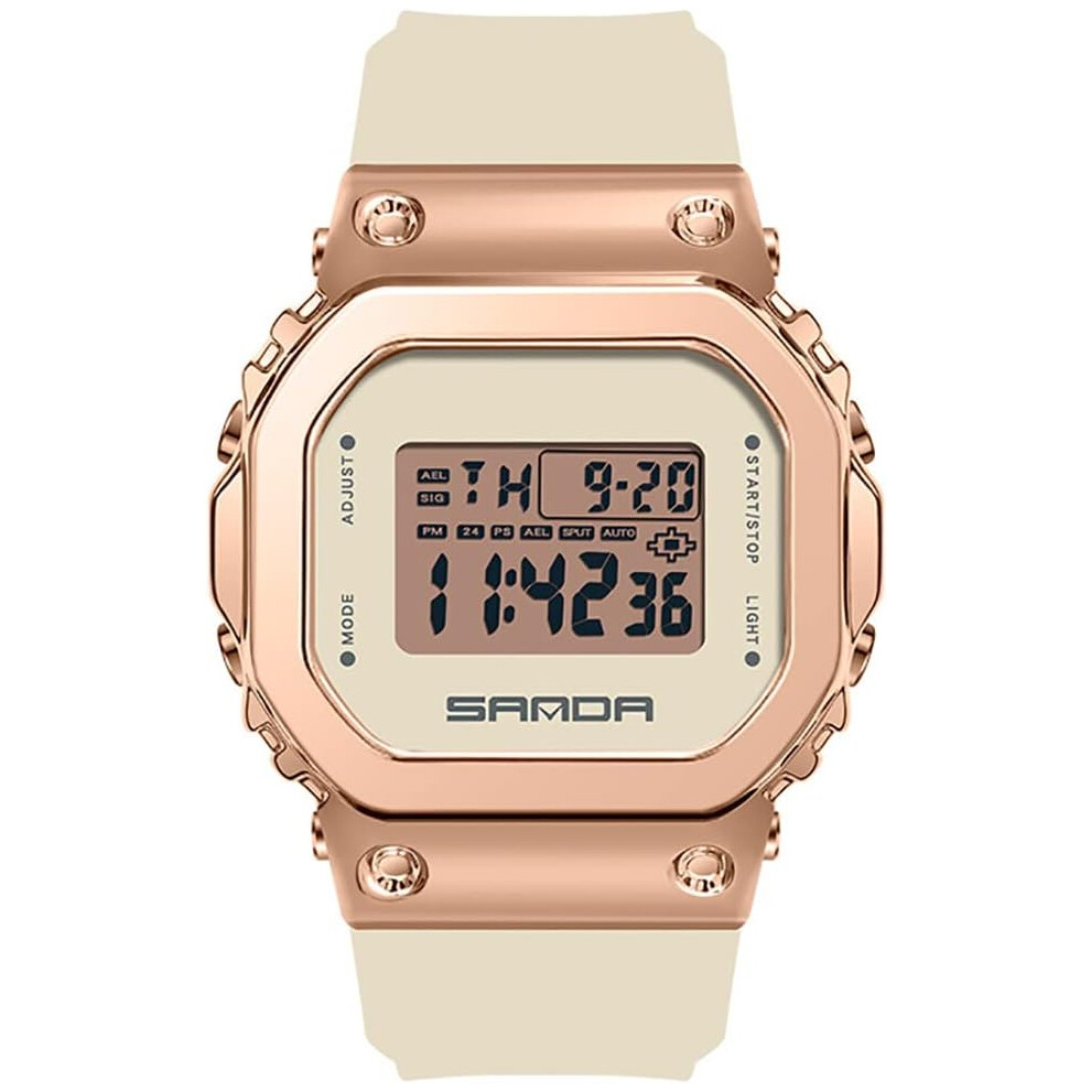 Digital Square Week Strap Waterproof Wrist Watch 6953698787378