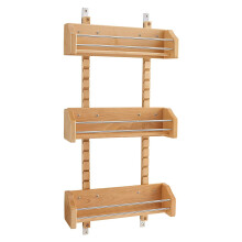 Organisateur de rangement mural Rev-A-Shelf Farout pour les armoires de cuisine Porte coulissante montee a epices avec 3 etageres reglables Wood
