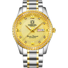 men Gold Watches Automatic Week Gold Stainless Diamond Watches