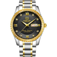 men Gold Watches Automatic Week Gold Stainless Diamond Watches