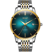 men Automatic Watch Steel Band Date Waterproof Wrist Watch