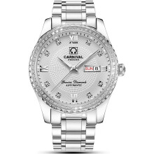 men Gold Watches Automatic Week Gold Stainless Diamond Watches