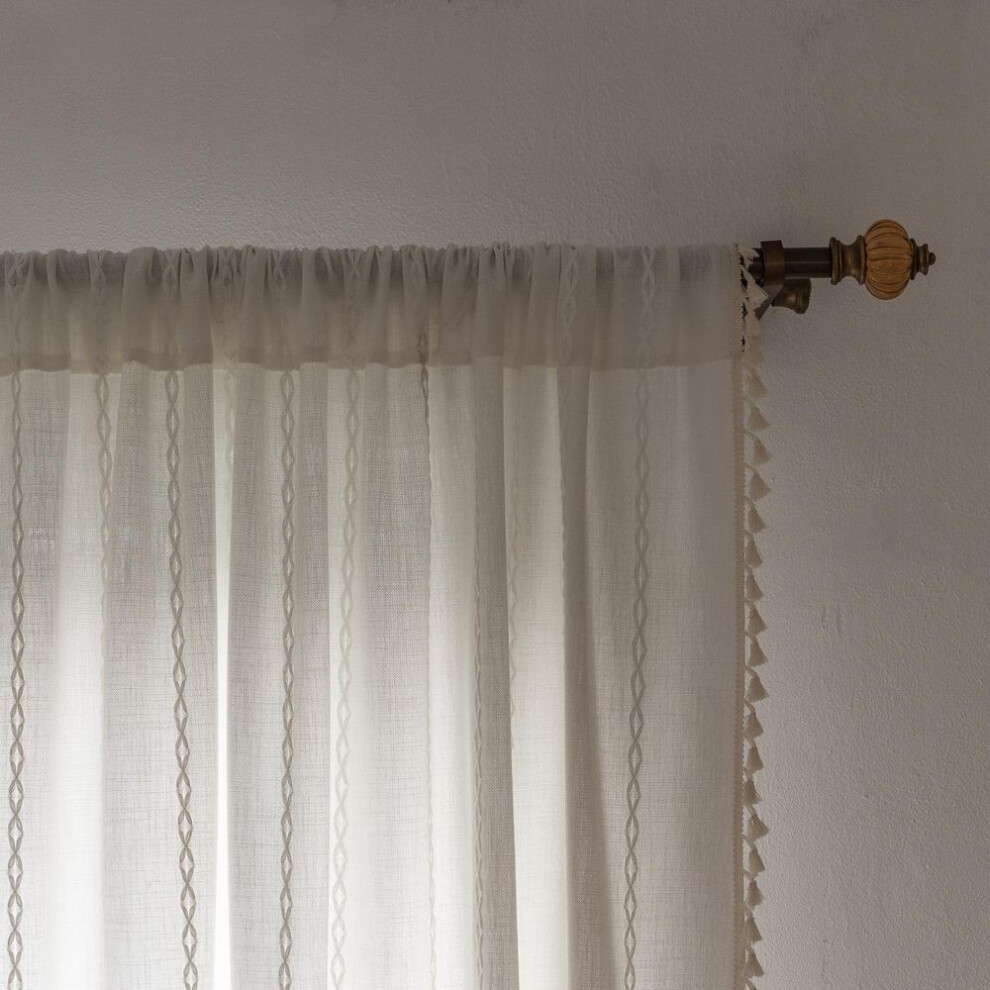 (white, W140*H140cm) Bedroom Set Rod Pocket Striped Three-dimensional Curtain Gray And White Living Room Children&apos;s Room Room Darkening Floating Curtain