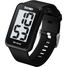 Big-Digit Square Digital Watch with EL Backlight, 50M Waterproof, Easy Read Dial for Elderly & Kids
