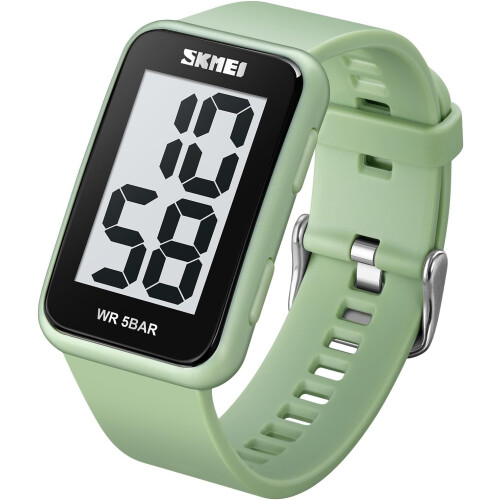 Square Digital Watch Big Numbers Dial Waterproof LED Watches