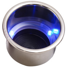 Sea-Dog 588074-1 Led Flush Mount Combo Drink Holder with Drain - Blue