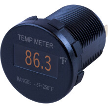 Sea-Dog 421610-1 Round OLED Temperature Meter-1-7/16" Diameter, Black