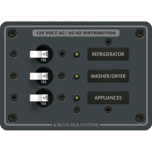 Blue Sea 8058 Panel 120Vac 3 Position