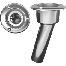 Mate Series Stainless Steel 15&deg; Rod & Cup Holder-Open-Round Top