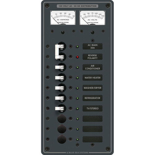 Blue Sea 8074 Breaker Panel 120Vac 10 Pos