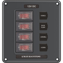 Blue Sea 4320 Circuit Breaker Switch Panel 4 Position - Gray