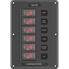 Blue Sea 4322 Circuit Breaker Switch Panel 6 Position - Gray