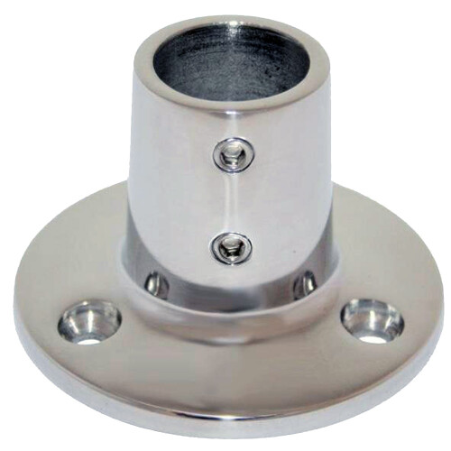 Whitecap 1 O.D. 90 Round Base SS Rail Fitting