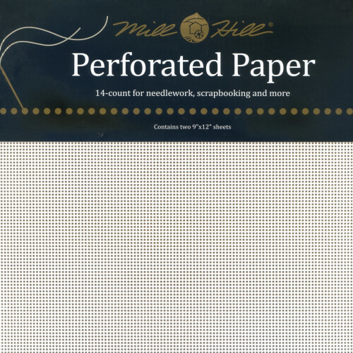 Gel-a-Peel Mill Hill Περφοραρισμένο Χαρτί - Λευκό - 9 x 12 Ίντσες - PP1-2 Φύλλα