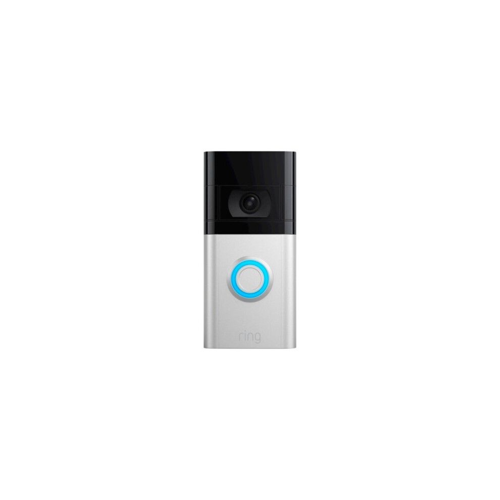Ring - Video Doorbell 4 - Smart Wi-Fi Video Doorbell - Wired/Battery Operated - Satin Nickel