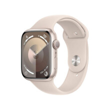 Apple Watch Series 9 GPS 41mm Starlight Aluminum Case with Starlight Sport Band - S/M - Refurbished