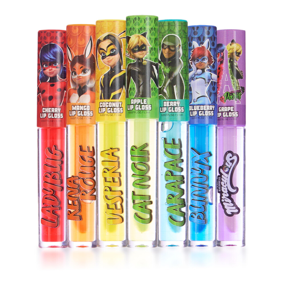 Wonderbaarlijk Miraculous 7Pc Lip Gloss Set - Zag Heroez Lipgloss Collection Featuring Exciting Fruit Flavors & Precision Applicator Lip Gloss Tubes With Wand